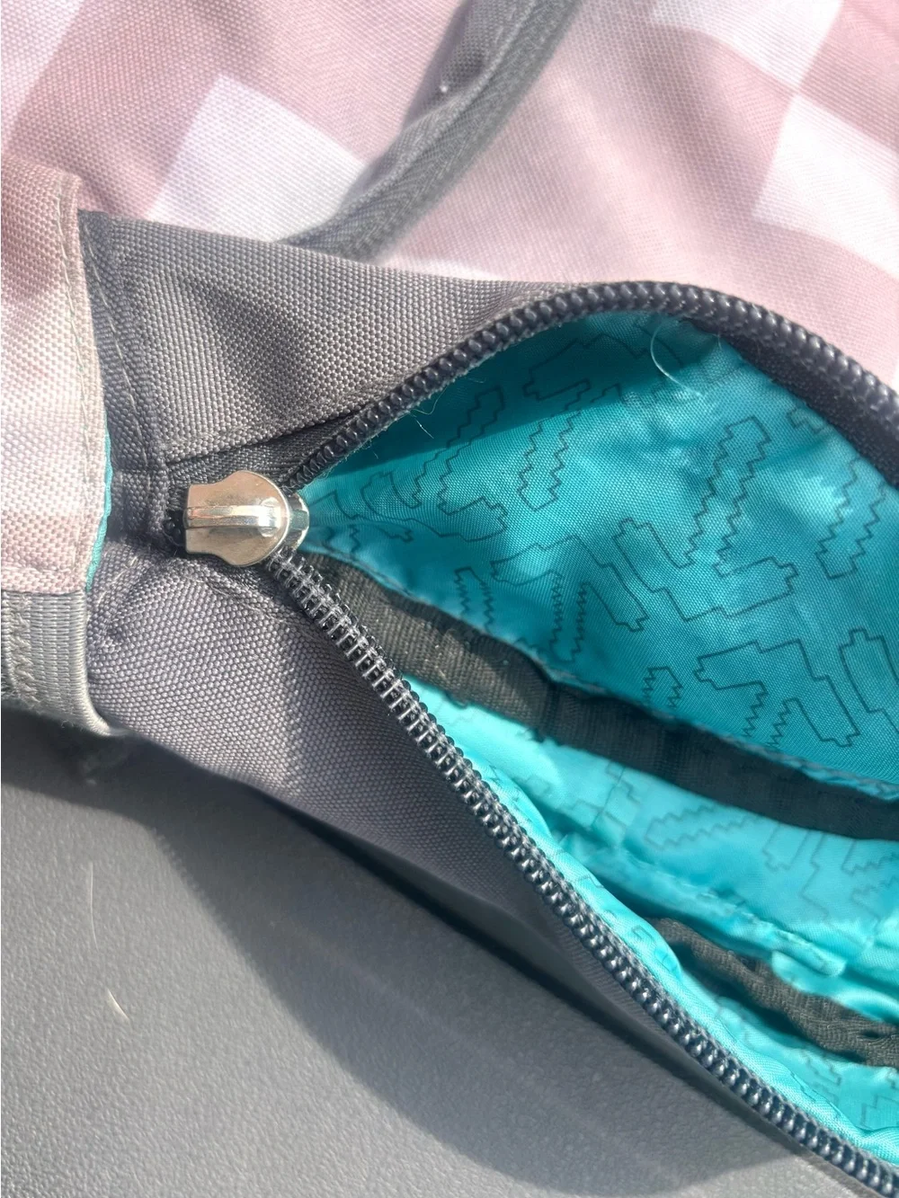 Gray Minecraft Backpack